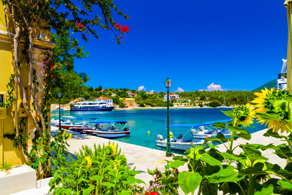 Village Near Stunning Sea & Boats View Photograph Print 100% Australian Made