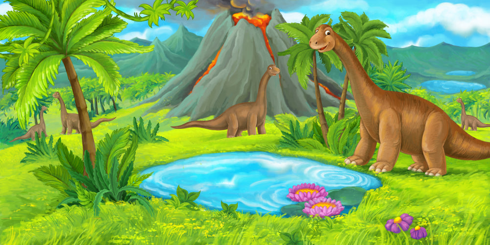 Dinosaurs Digital Painting Print 100% Australian Made