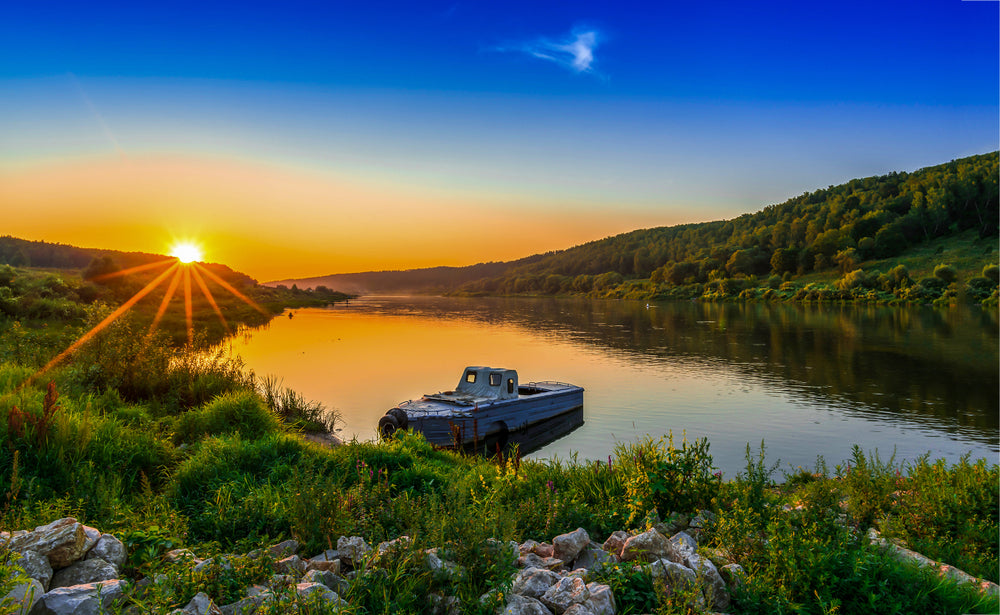 Lake Sunset Scenery Photograph Home Decor Premium Quality Poster Print Choose Your Sizes