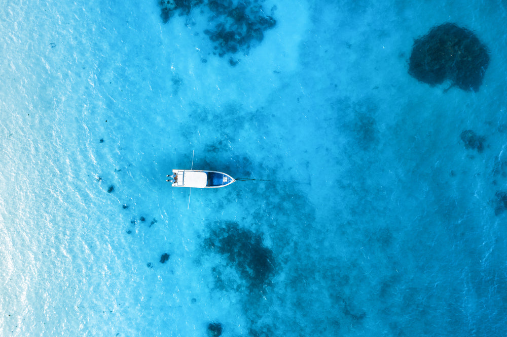 Boats on Stunning Sea Photograph Home Decor Premium Quality Poster Print Choose Your Sizes