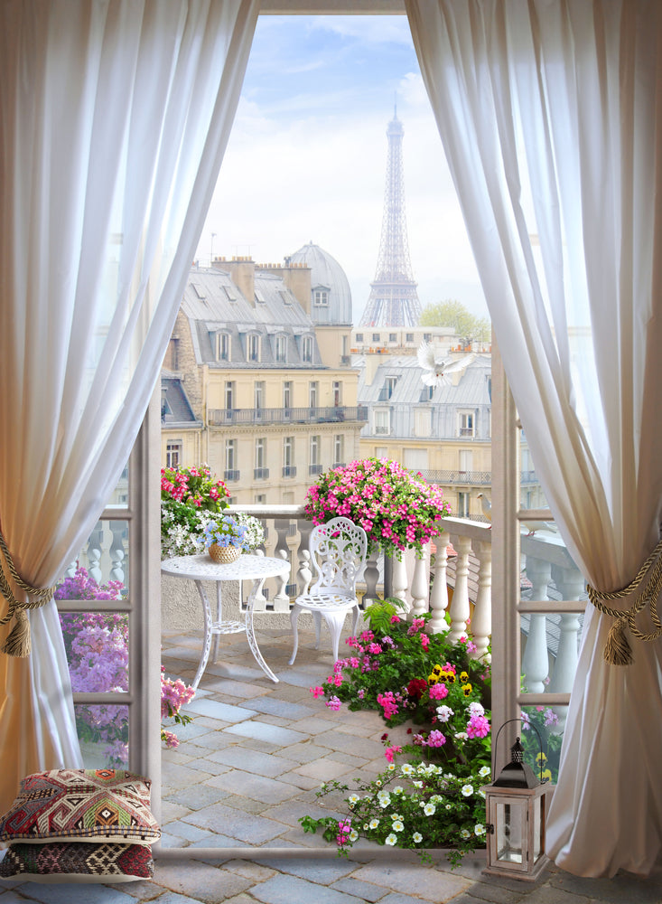 Eiffel Tower View form Balcony Print 100% Australian Made