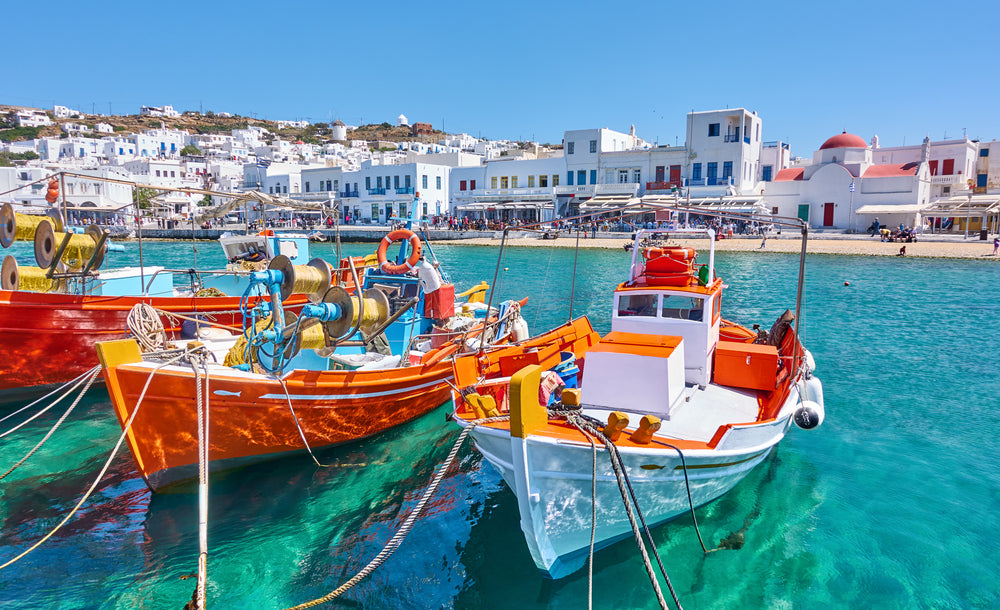 Boats on Sea Scenery Photograph Home Decor Premium Quality Poster Print Choose Your Sizes