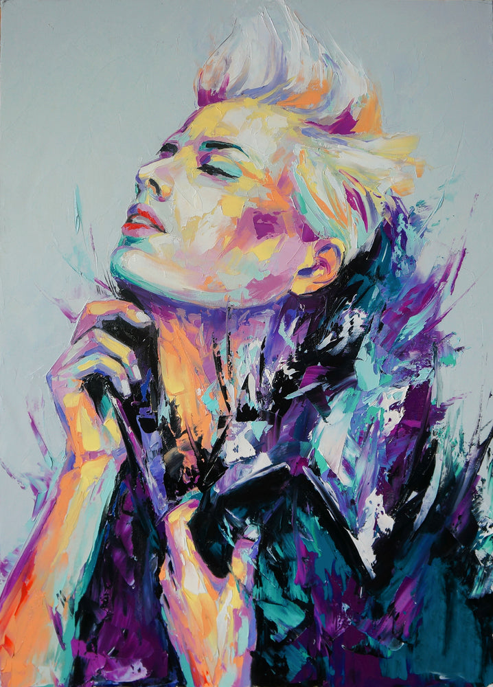 Woman Portrait Abstract Painting Print 100% Australian Made