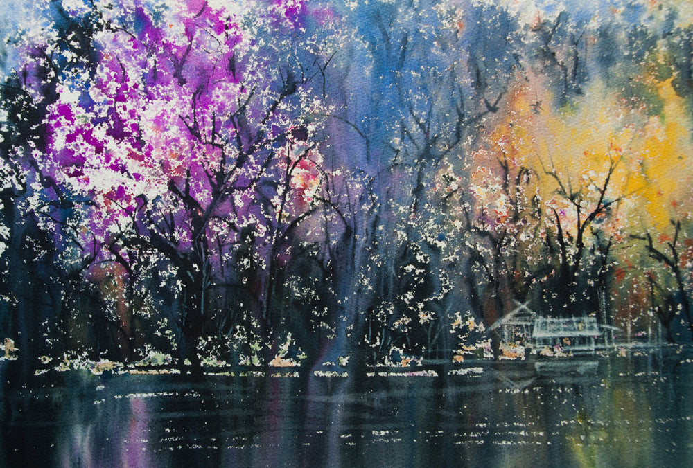 Colorful Forest Oil Painting Print 100% Australian Made