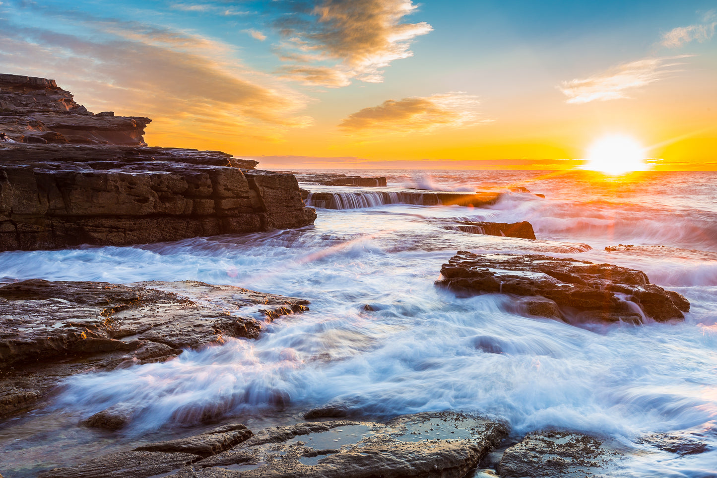 Sea Sunset Scenery Photograph Home Decor Premium Quality Poster Print Choose Your Sizes
