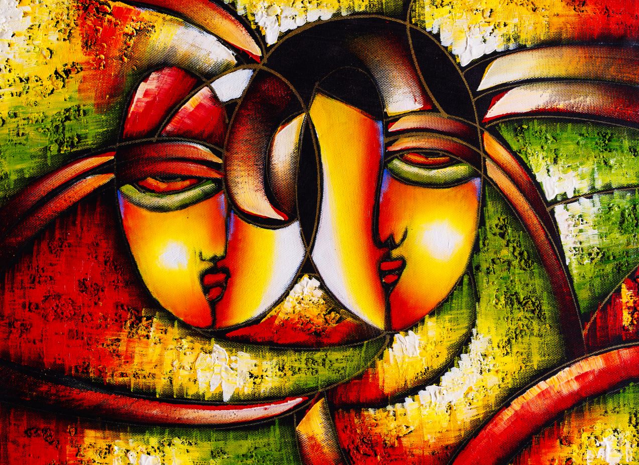 Faces Abstract Painting Home Decor Premium Quality Poster Print Choose Your Sizes