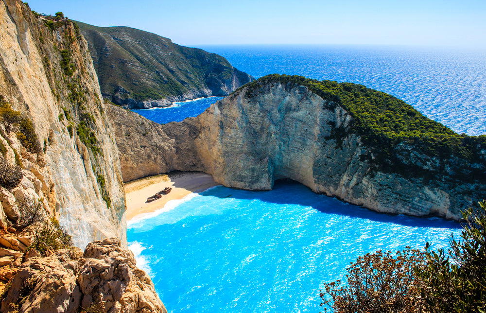 Ship Wreck Beach & Navagio bay Photograph Print 100% Australian Made