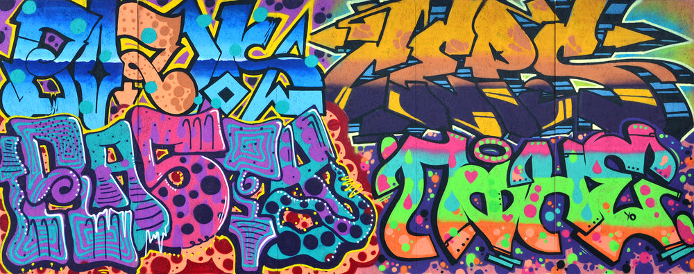 Panoramic Canvas Wall Graffiti Art Design High Quality 100% Australian Made Wall Canvas Print Ready to Hang