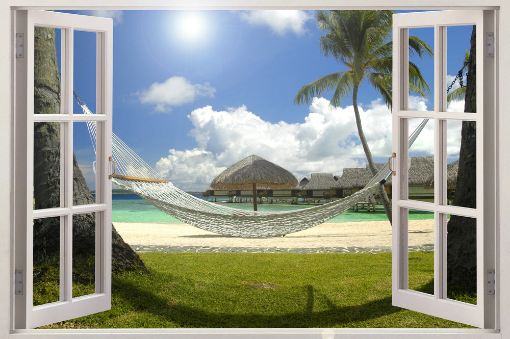 Sea Scenery View from Window Home Decor Premium Quality Poster Print Choose Your Sizes