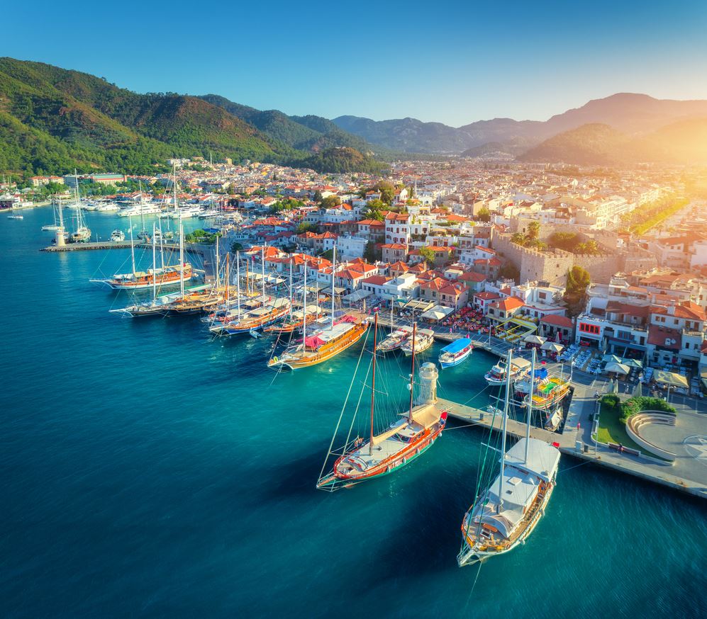 Boats on Bay Photograph Home Decor Premium Quality Poster Print Choose Your Sizes