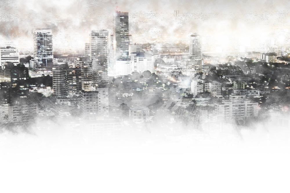 City Buildings Watercolor Paint Print 100% Australian Made