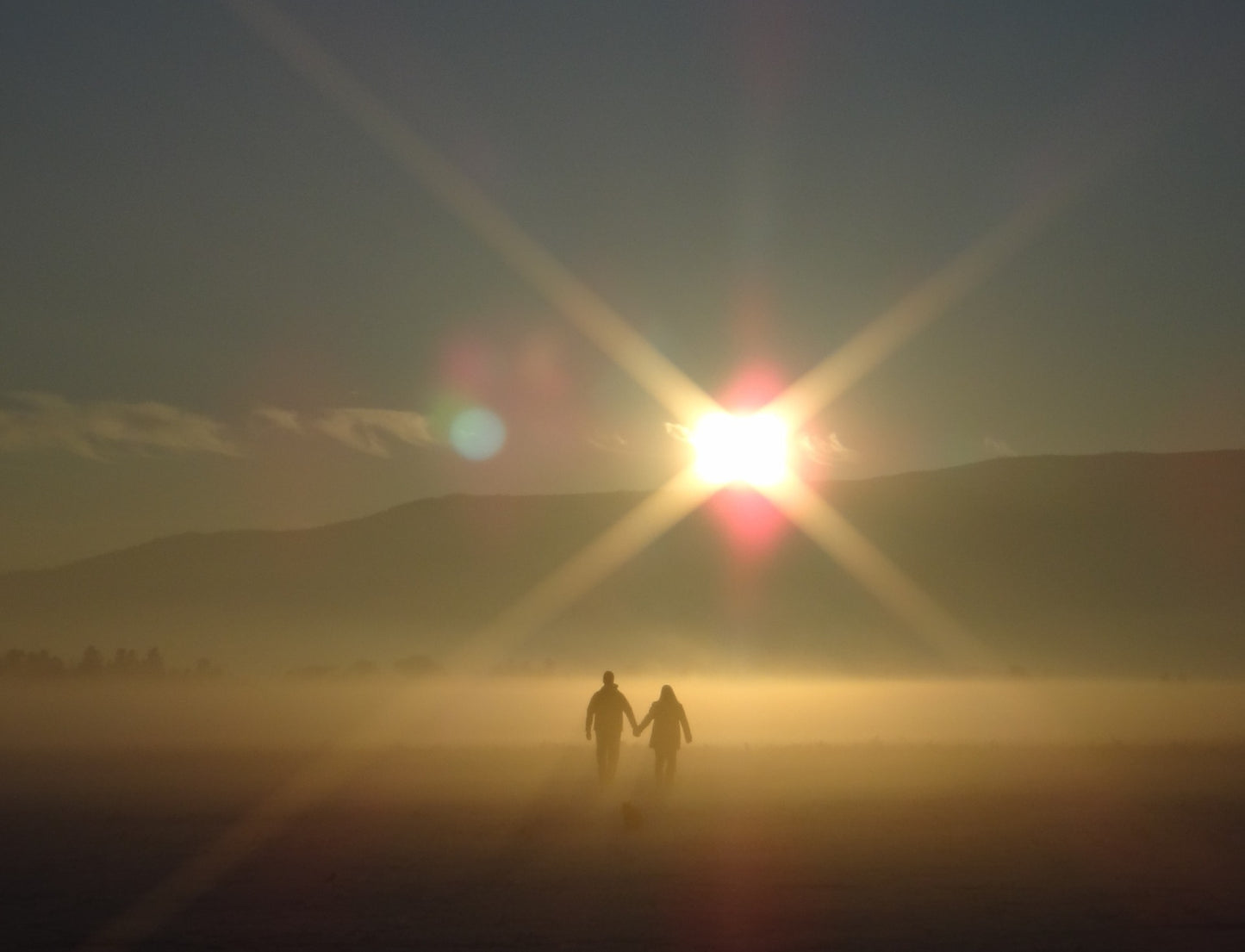 People Walking on Desert Scenery Print 100% Australian Made