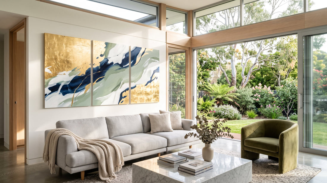 Luxury Gold Abstract Art for Australian Homes