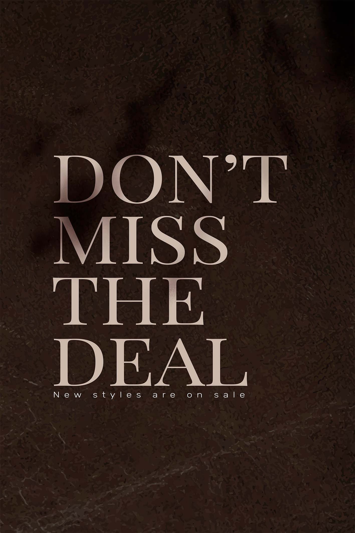 Do Not Miss The Deal Retail Store 5mm thick Plastic Poster Ready to Hang 90x60cm