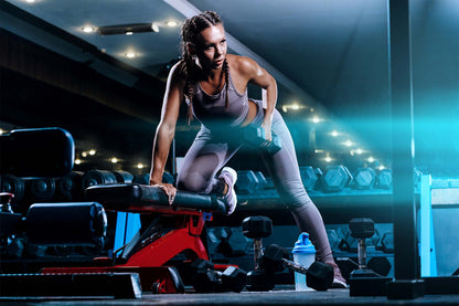 Workout Fitness Woman Training 5mm thick Plastic Poster Ready to Hang 90x60cm
