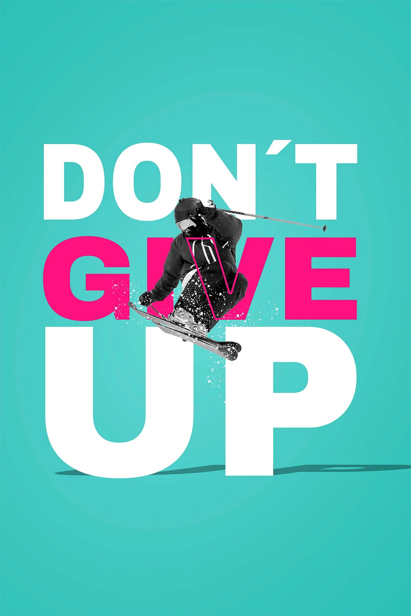 Do Not Give Up Motivational 5mm thick Plastic Poster Ready to Hang 90x60cm
