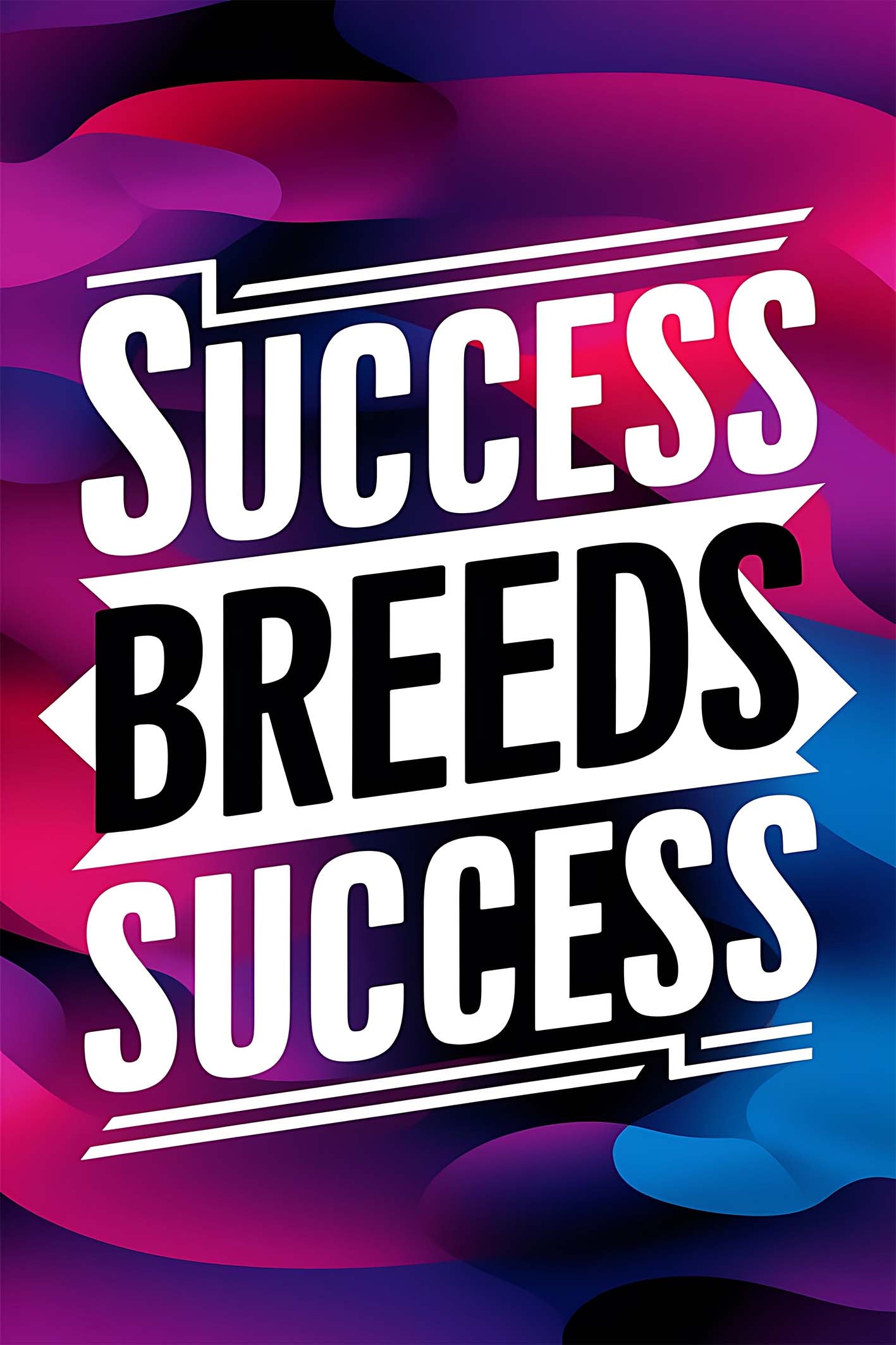 Success Breeds Success Quotes 5mm thick Plastic Poster Ready to Hang 90x60cm