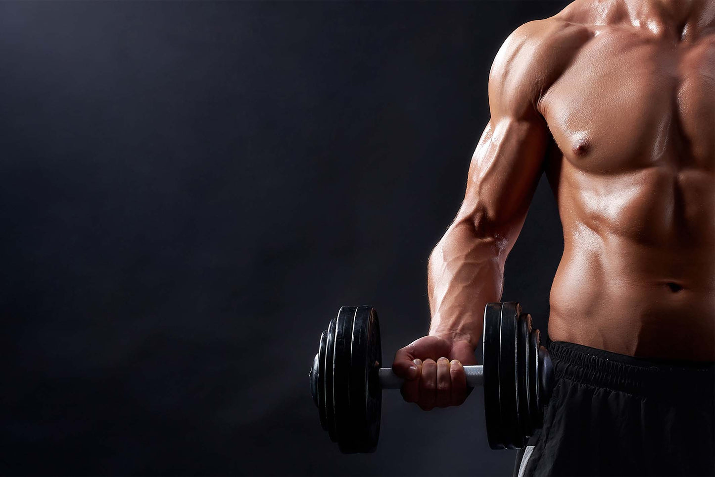 Bodybuilding Man Dumbbell Bicep 5mm thick Plastic Poster Ready to Hang 90x60cm