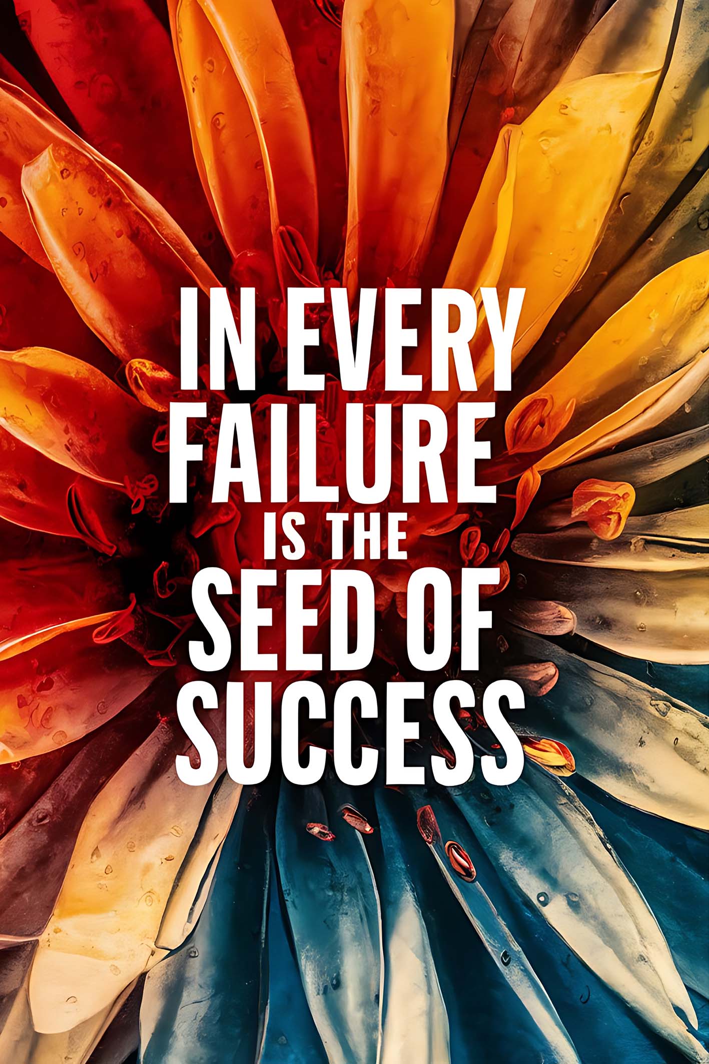 Seed Of Success Quote 5mm thick Plastic Poster Ready to Hang 90x60cm