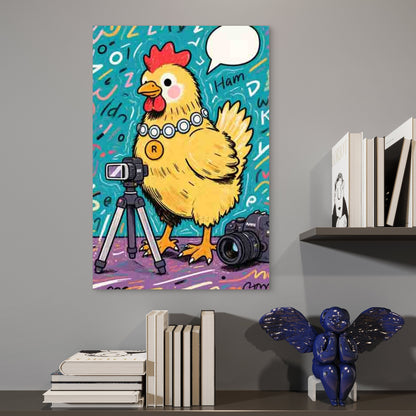 Chicken - Themed Metal Print Ready to Hang - Bella Home Decor