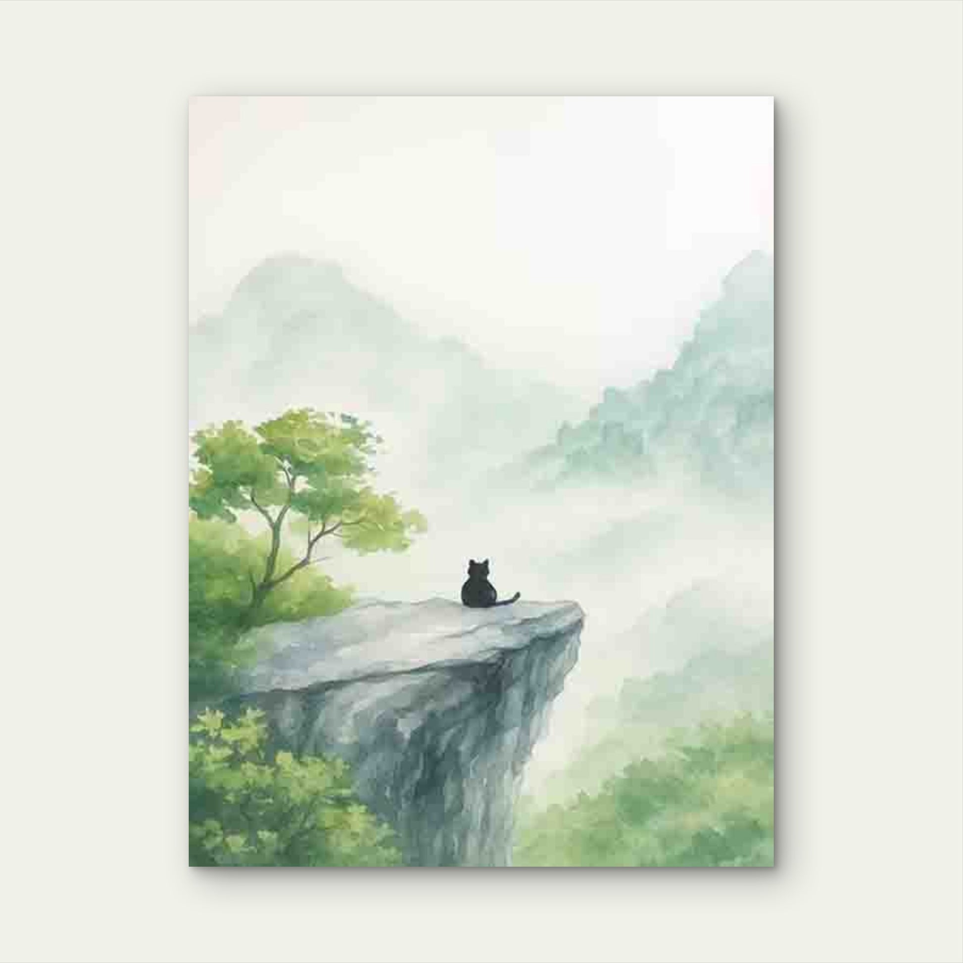 Featuring a Mountain Cat 60x90cm Metal Print Ready to Hang - Bella Home Decor