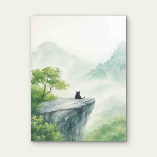 Featuring a Mountain Cat 60x90cm Metal Print Ready to Hang