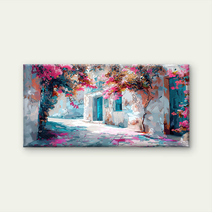 Greece Mediterranean Wall Art Canvas Office Home Room Framed 120x60cm