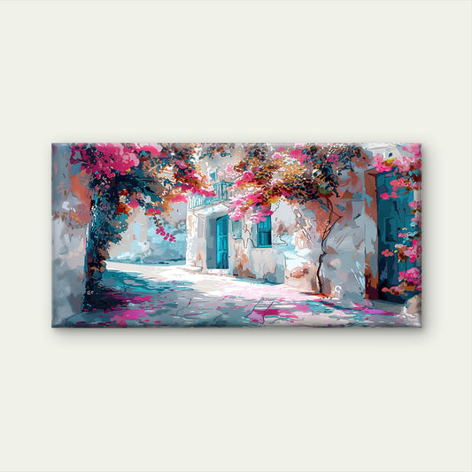 Greece Mediterranean Wall Art Canvas Office Home Room Framed 120x60cm