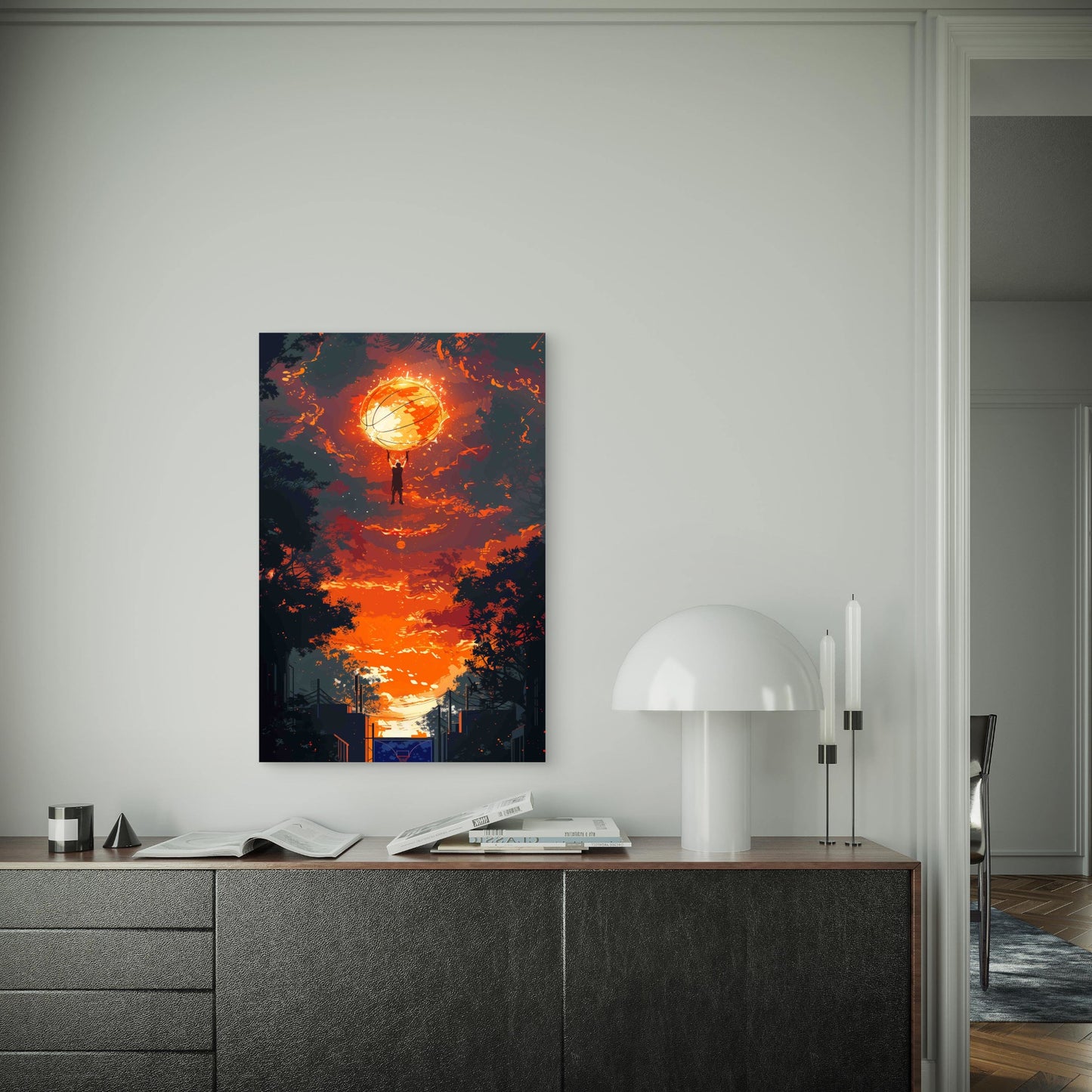 Giant Orb Manifestation A Cosmic Journey 60x90cm Metal Print Ready to Hang