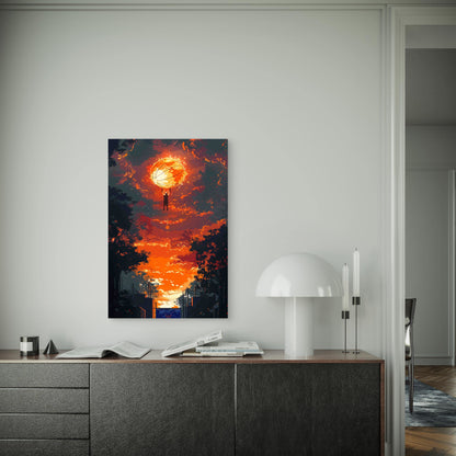 Giant Orb Manifestation A Cosmic Journey 60x90cm Metal Print Ready to Hang