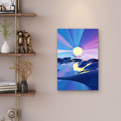 Stunning Abstract Landscapes With Montane Desert Dunes 60x90cm Metal Print Ready to Hang - Bella Home Decor