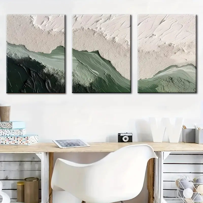 3pcs Primitive Ocean Design Metal Print Ready to Hang Art