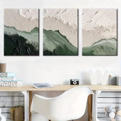 3pcs Primitive Ocean Design Metal Print Ready to Hang Art