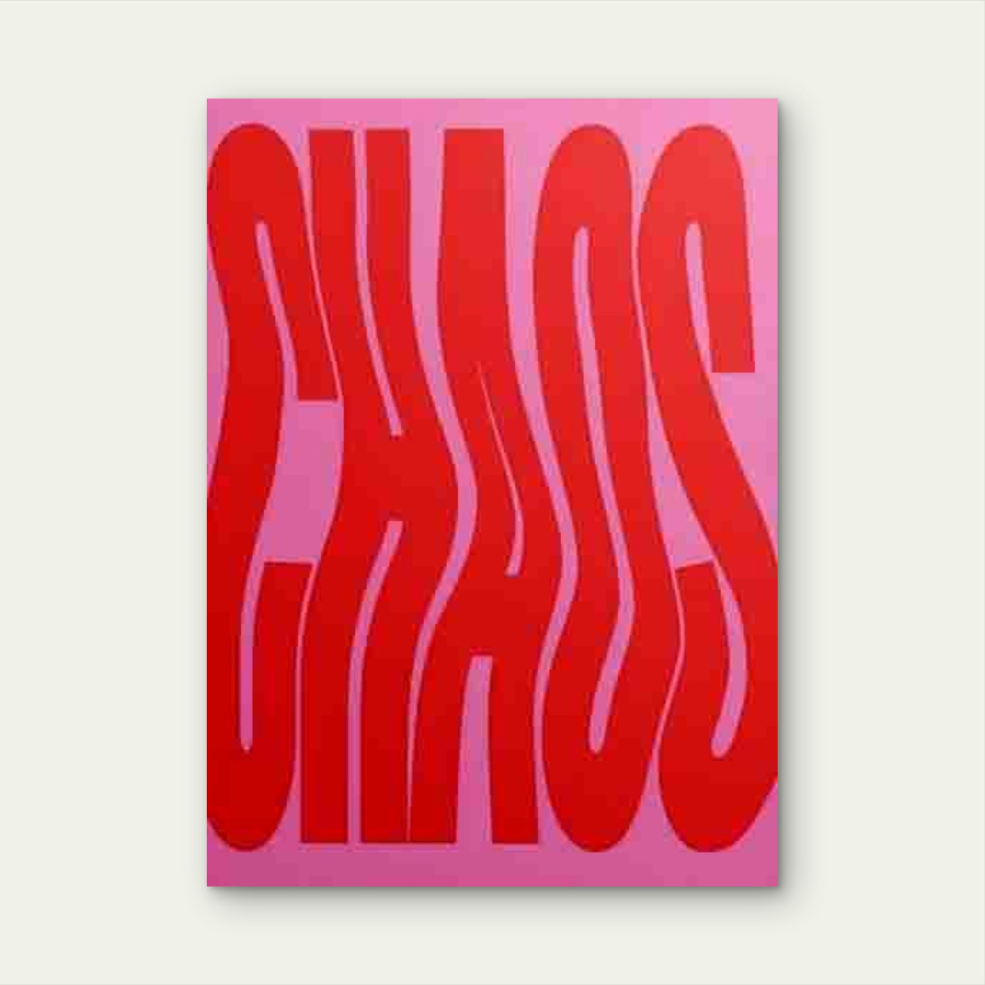 Red Typography on Pink Background 60x90cm Metal Print Ready to Hang - Bella Home Decor