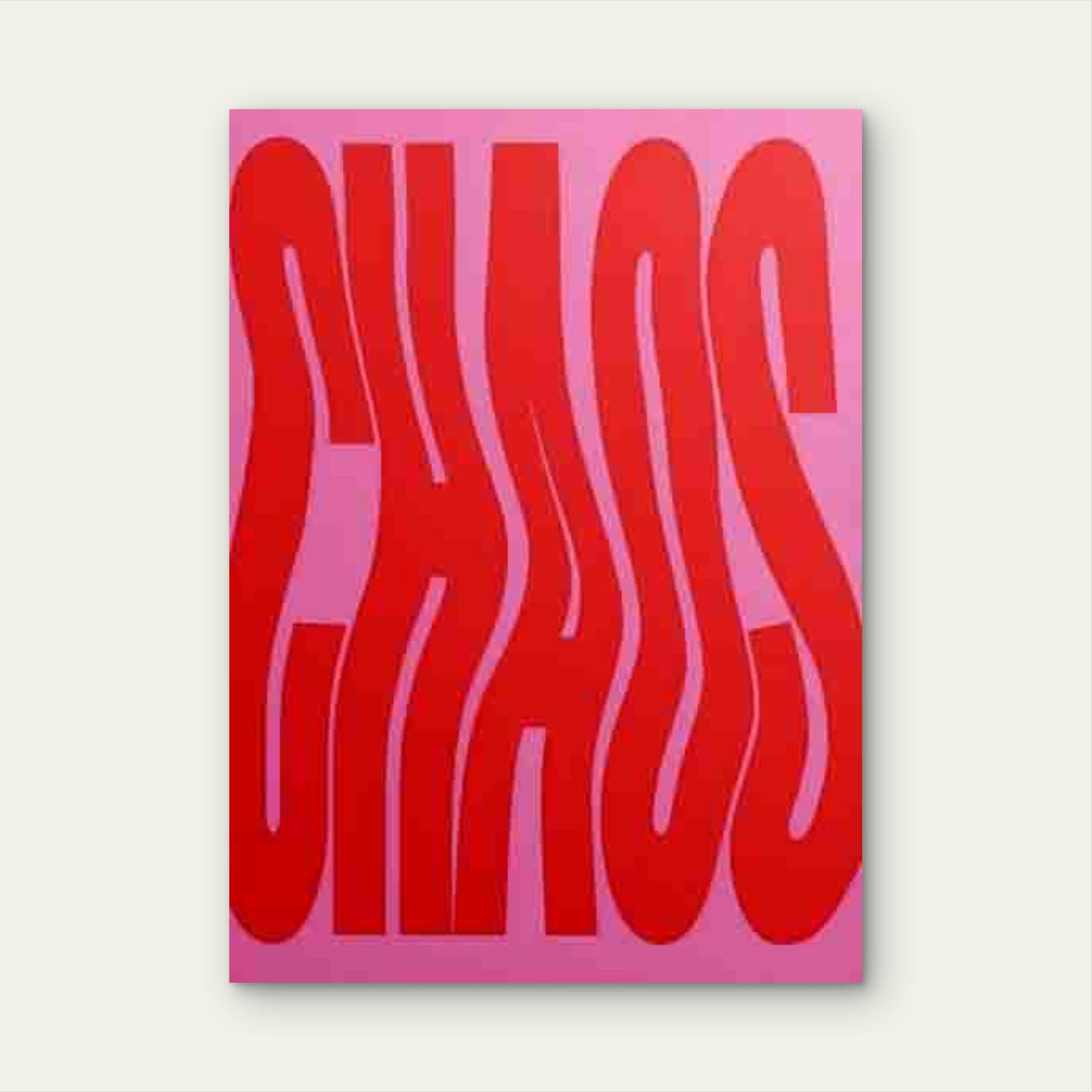 Red Typography on Pink Background Metal Print Ready to Hang - Bella Home Decor