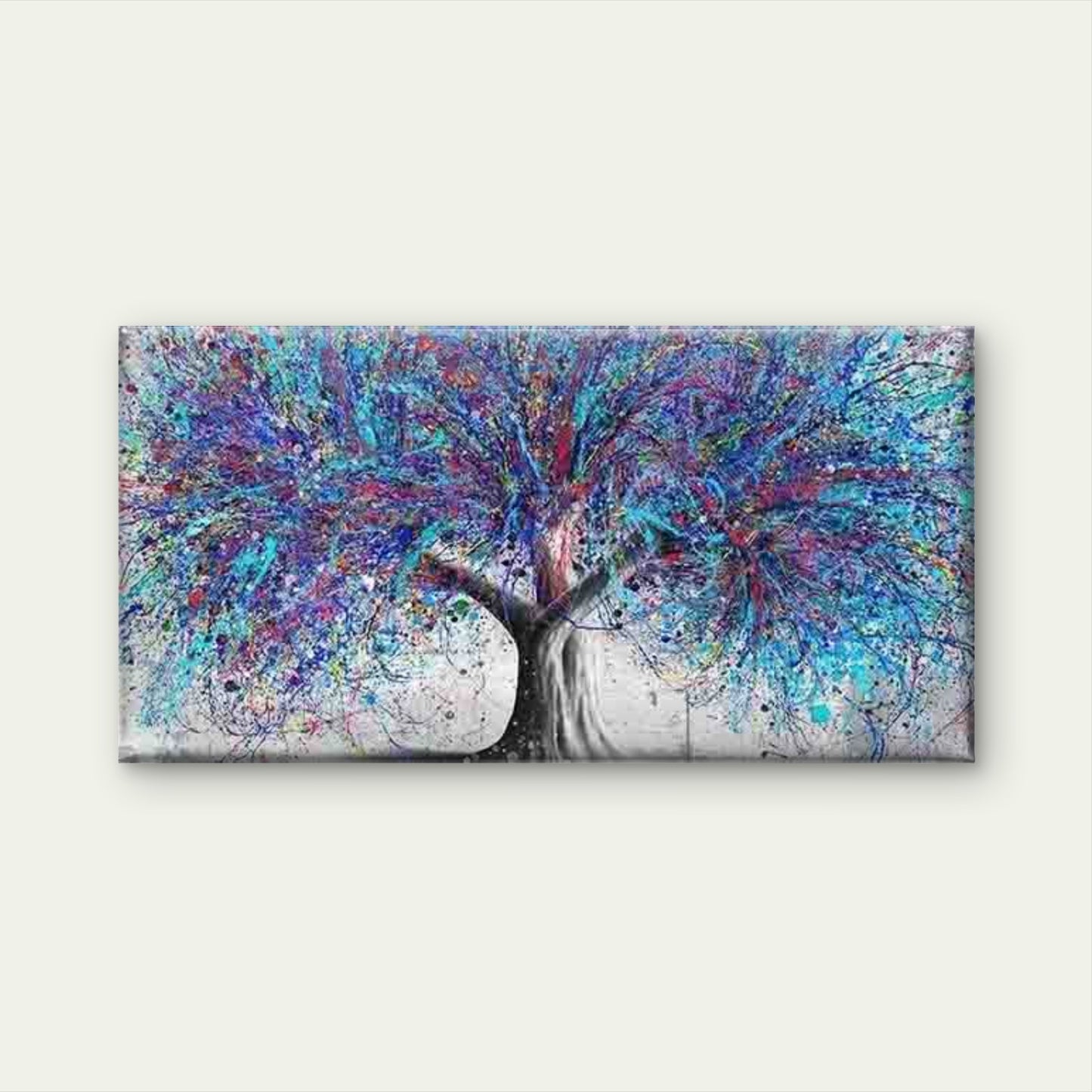 Abstract of a Colorful Tree Wall Art Canvas Office Home Room Framed 120x60cm - Bella Home Decor