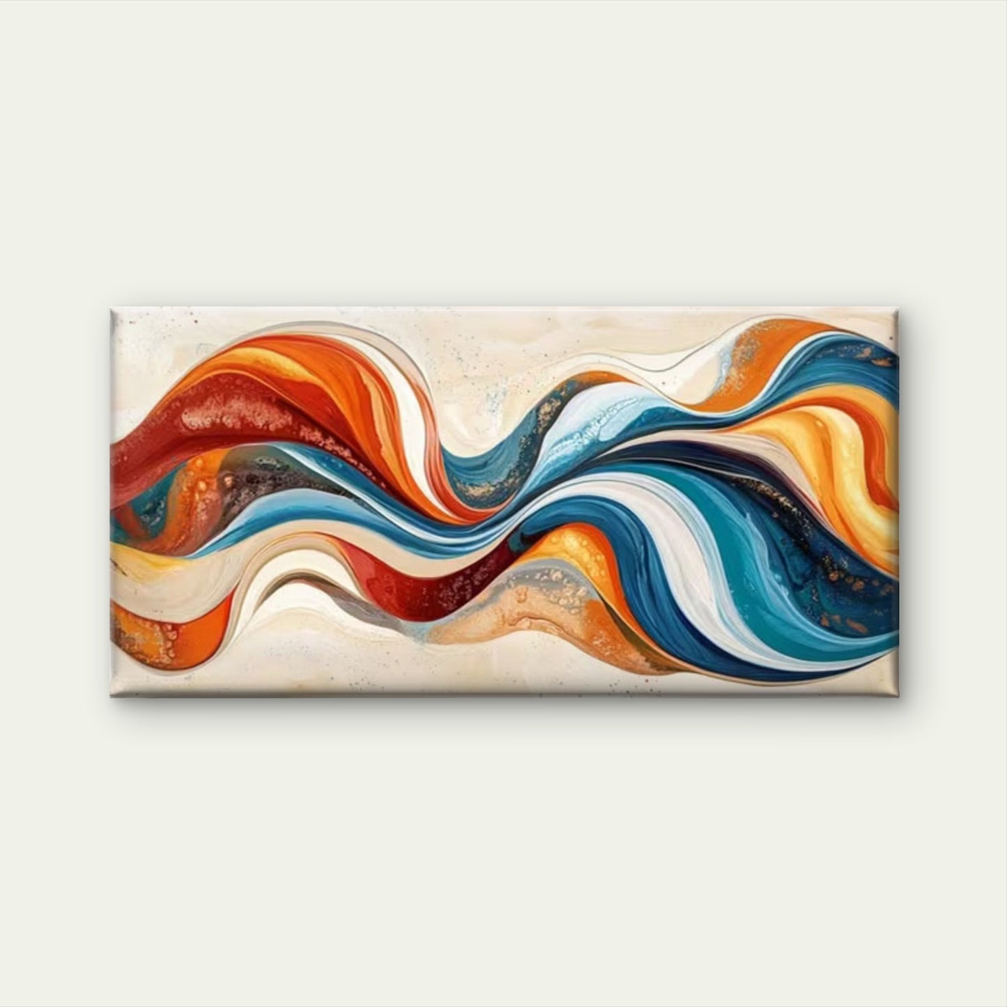 Dynamic Swirls Abstract Wall Art Canvas Office Home Room Framed 120x60cm