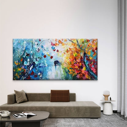 Abstract Romantic Landscape Wall Art Canvas Office Home Room Framed 120x60cm