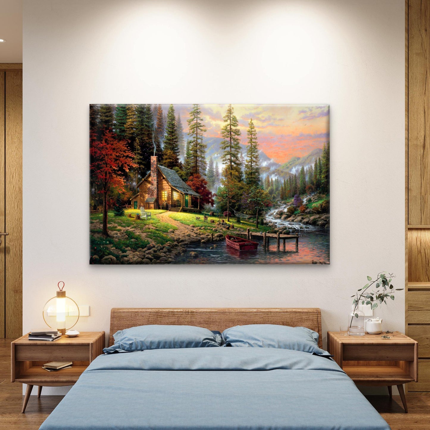 Peaceful Lake House Forest Wall Art Decor 100% Australian Made