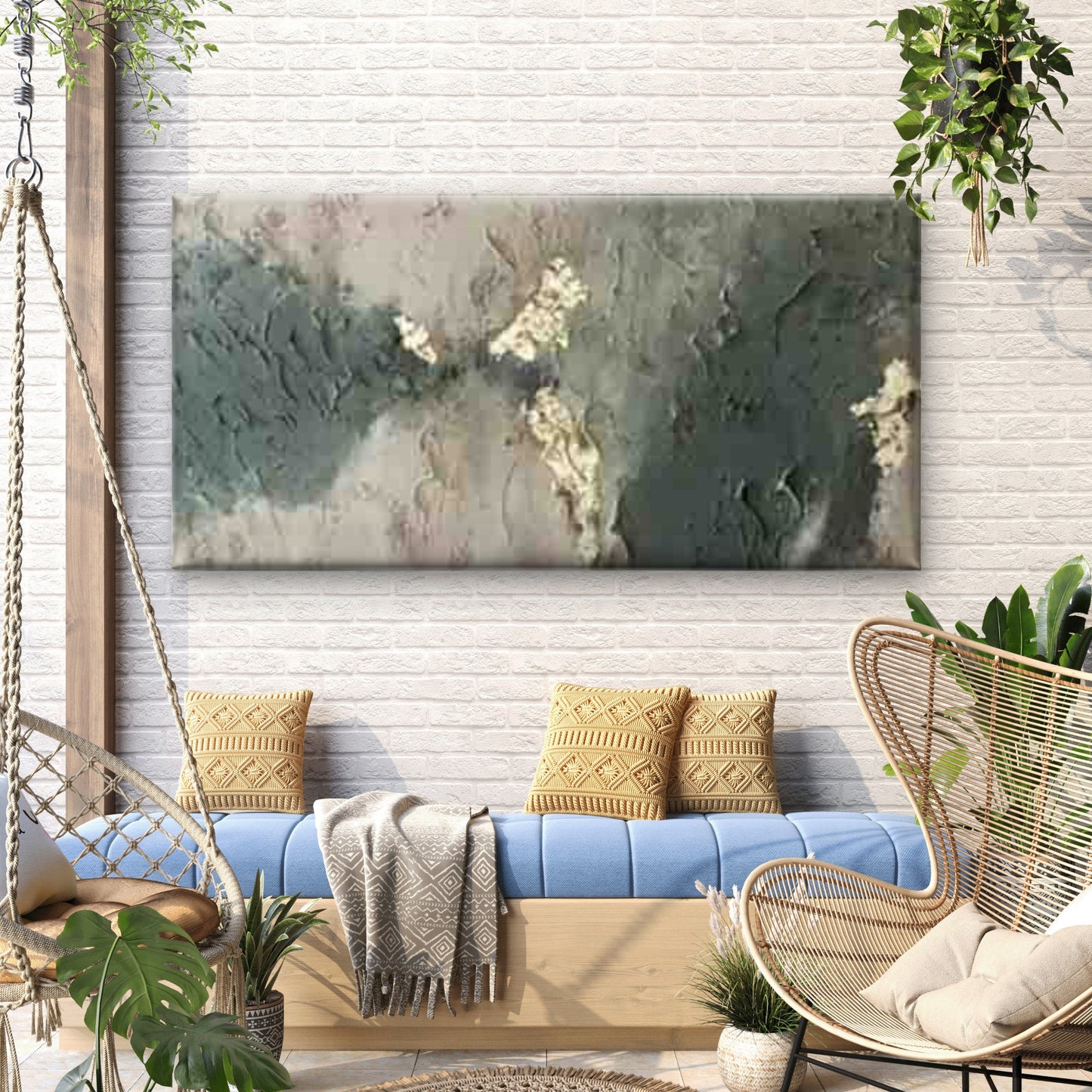 Minimalist Abstract Oil Paintin Wall Art Canvas Office Home Room Framed 120x60cm