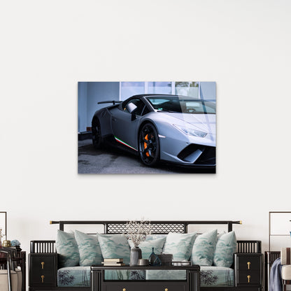 Lamborghini Huracan Supercar Sports Acrylic Glass Printing Wall Art Australian Made Quality