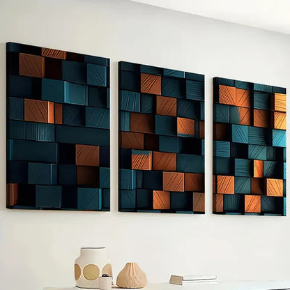 3pcs Fashion Abstract Irregular Graphic Art Wall Art Set Canvas Unframed - High Quality Print 100% Australian Made Wall Canvas