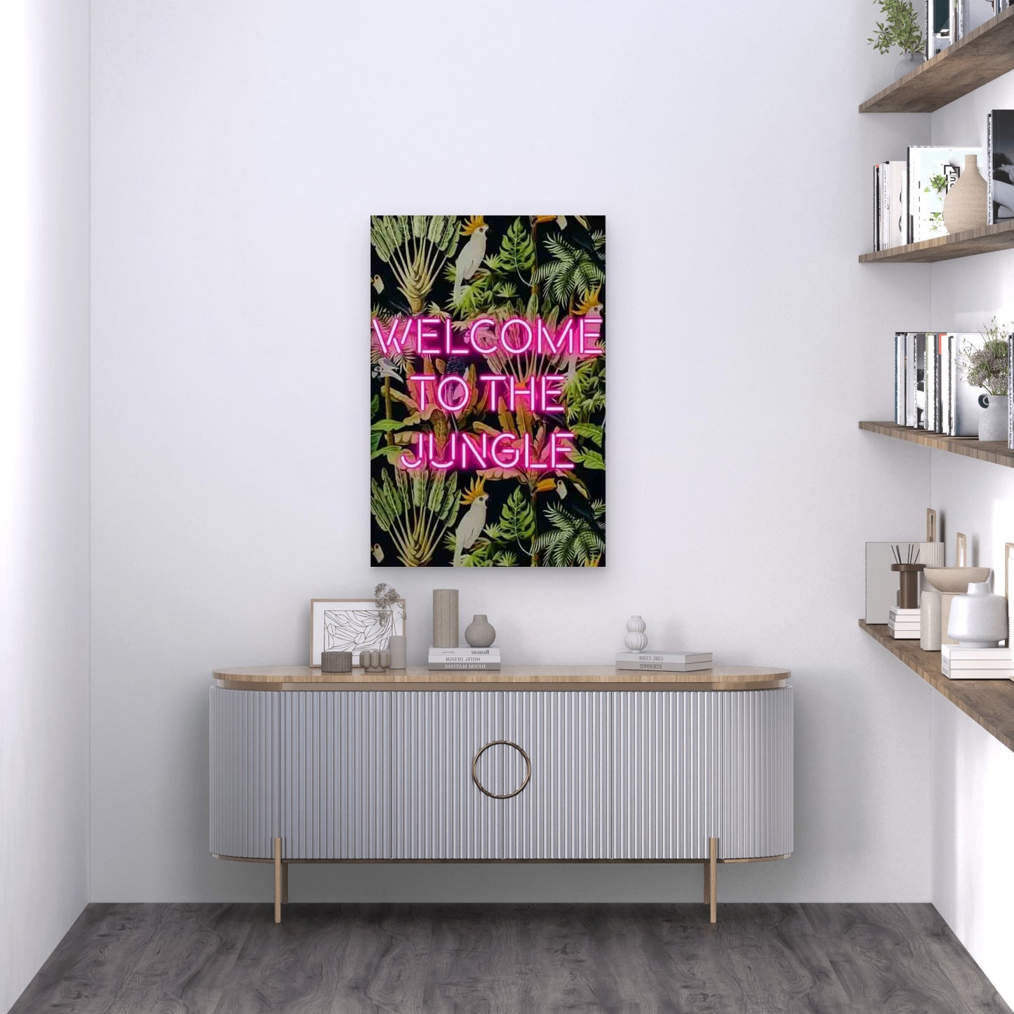 Welcome To The Jungle 60x90cm Metal Print Ready to Hang