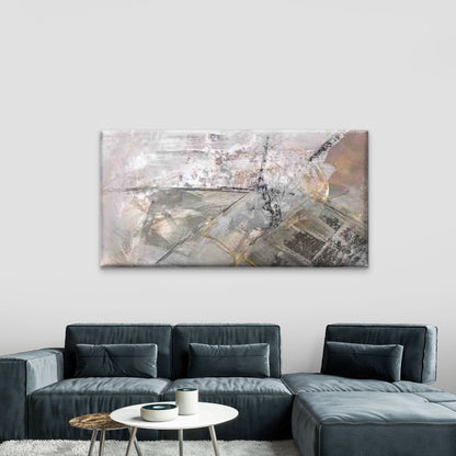 Abstract with Golden Leaf Accen Wall Art Canvas Office Home Room Framed 120x60cm - Bella Home Decor