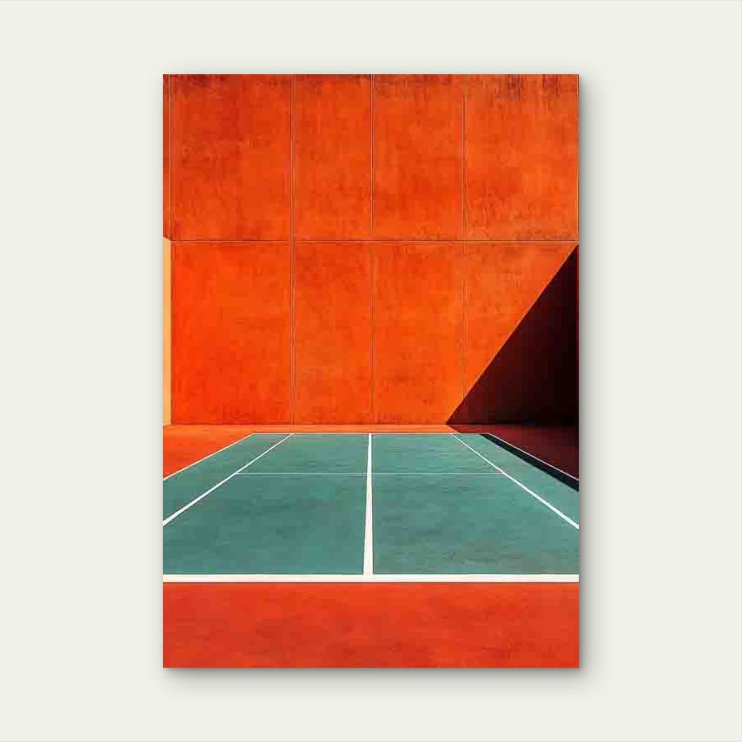 Tennis Court Sports 60x90cm Metal Print Ready to Hang - Bella Home Decor