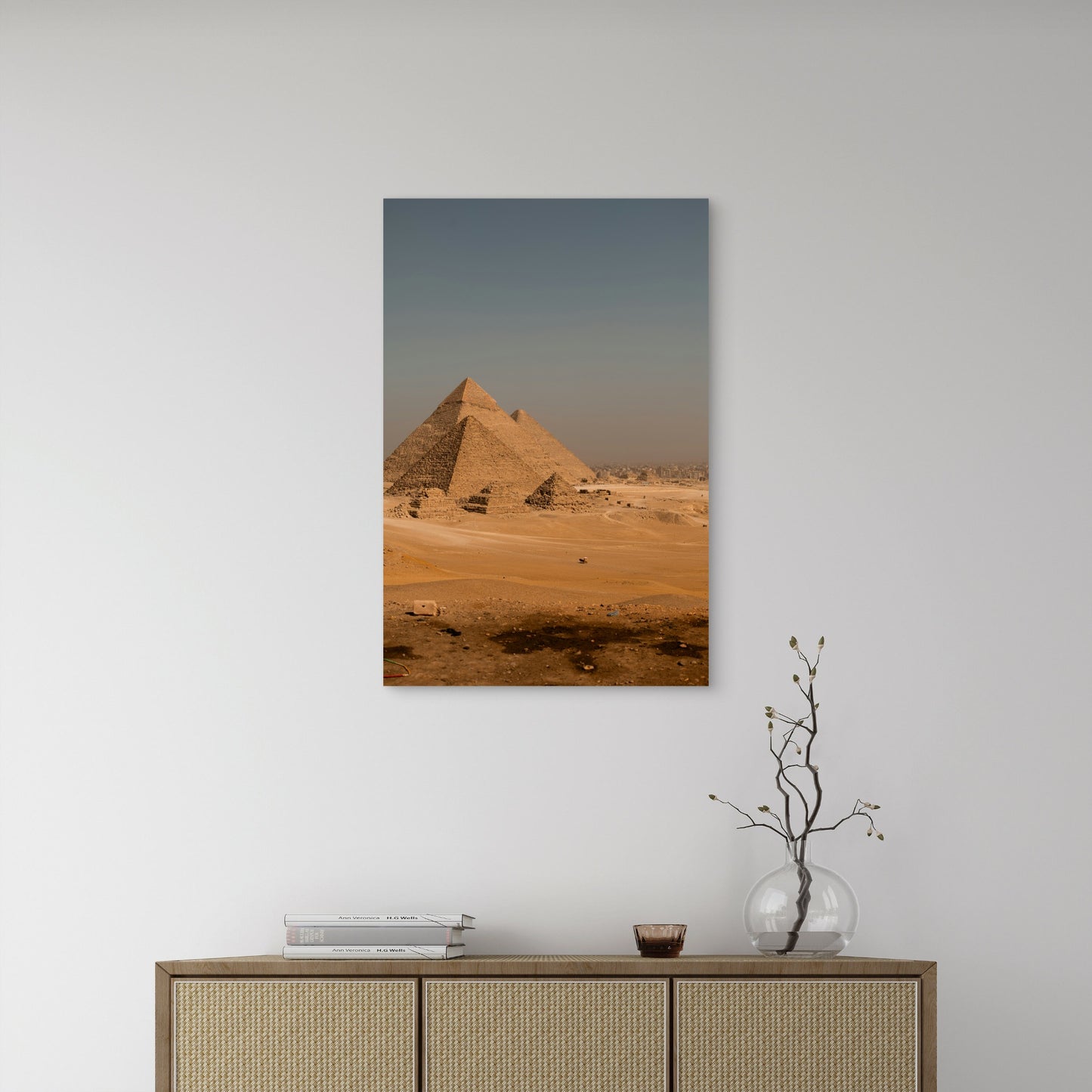 Pyramids of Giza in Egypt 40x60cm Metal Print Ready to Hang