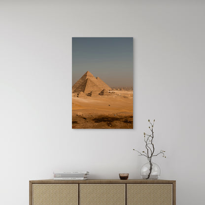 Pyramids of Giza in Egypt 40x60cm Metal Print Ready to Hang