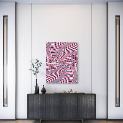 Abstract Wavy Line Metal Print Ready to Hang - Bella Home Decor