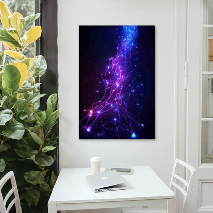 The Pulse of Artificial Intelligence 40x60cm Metal Print Ready to Hang - Bella Home Decor