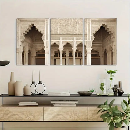 3pcs RoCoco Alhambra Canvas Metal Print Ready to Hang Art